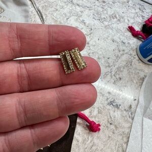 Kate Spade gold earrings with stone accents